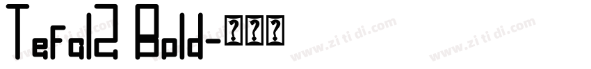 Tefal2 Bold字体转换
